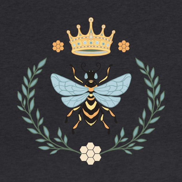 Queen Bee With Crown by Serena Archetti